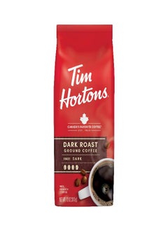 Tim Hortons Tim Hortons Dark Roast, Rich Ground Coffee, Perfectly Balanced, Always Smooth, Made with 100% Arabica Beans, 12 Ounce Bag  - Image 1