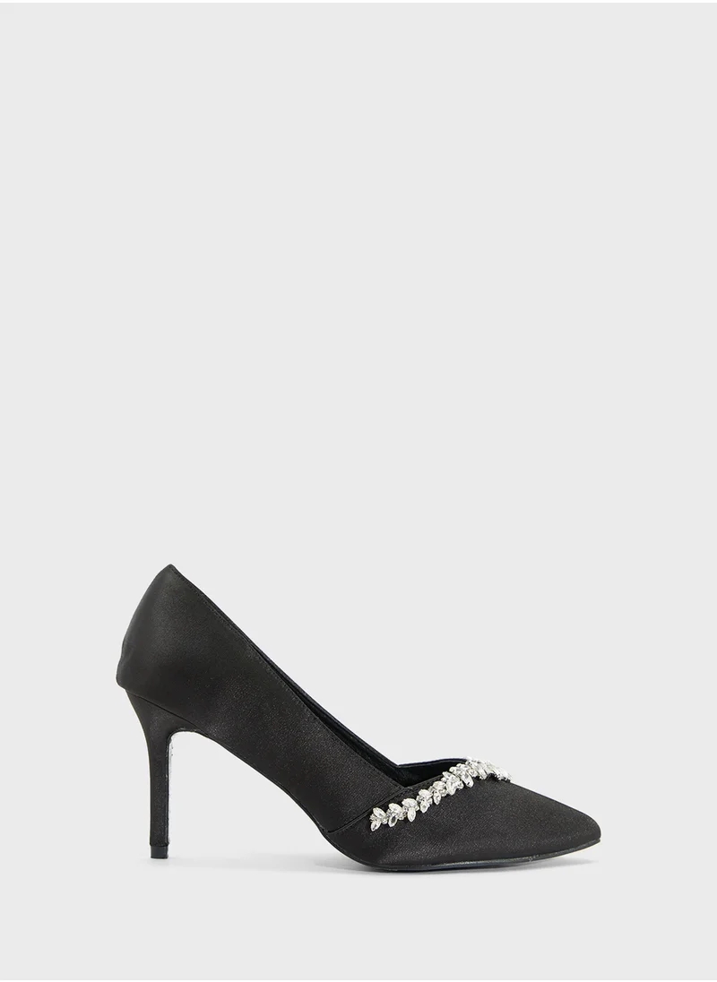 ELLA Diamante Heeled Pump