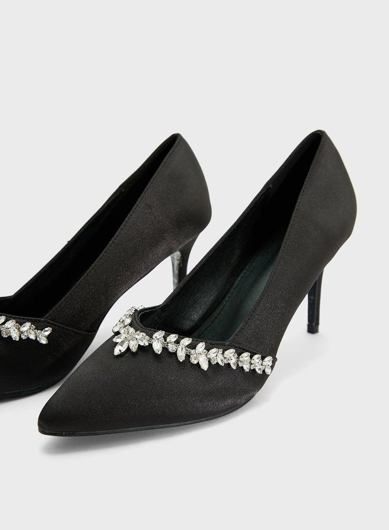 ELLA Diamante Heeled Pump  - Image 4