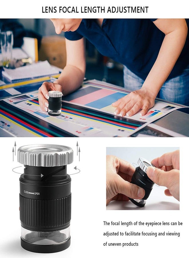 Amoper 30X Loupe Magnifier,Adjustable Focal Length Magnifier,Foldable Jewelry Magnifier Glass for Textile Optical,Embroidery,Circuit Board,Coins,etc. - Image 5