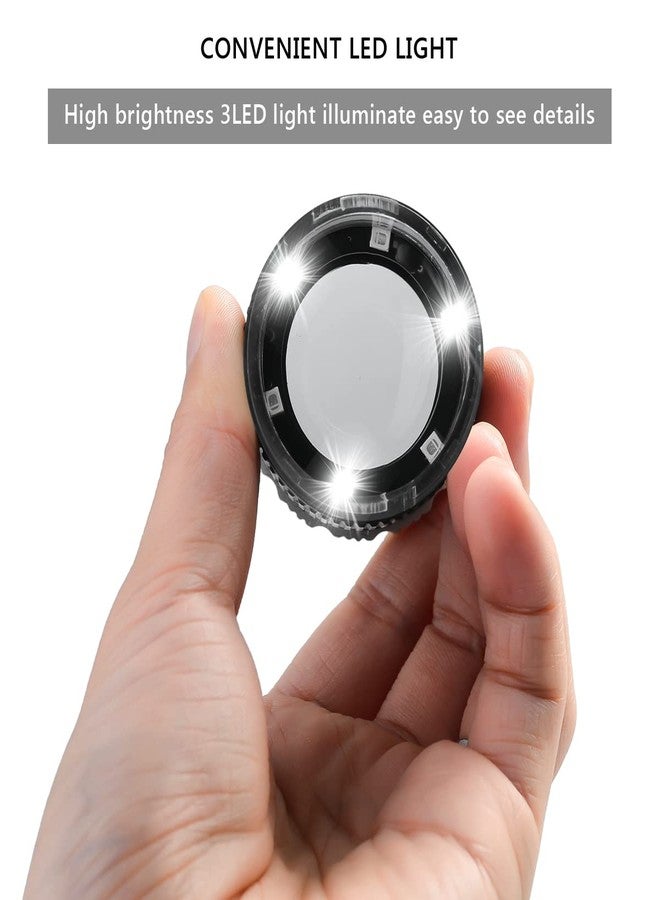 Amoper 30X Loupe Magnifier,Adjustable Focal Length Magnifier,Foldable Jewelry Magnifier Glass for Textile Optical,Embroidery,Circuit Board,Coins,etc. - Image 4