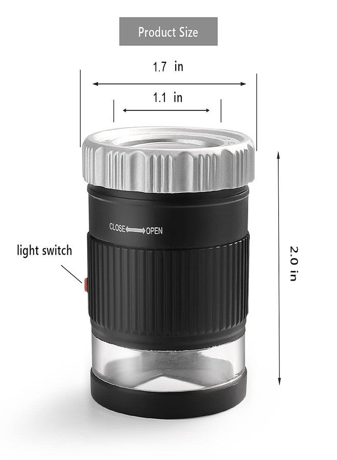 Amoper 30X Loupe Magnifier,Adjustable Focal Length Magnifier,Foldable Jewelry Magnifier Glass for Textile Optical,Embroidery,Circuit Board,Coins,etc. - Image 3
