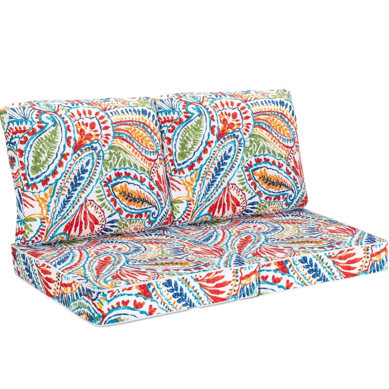 JMGBird Premium Outdoor Chair Cushions Set - 22x22 inch Complete 4-Piece Deep Seat Patio Cushions, Weather Resistant for Patio Furniture & Lounge Seating - Image 1