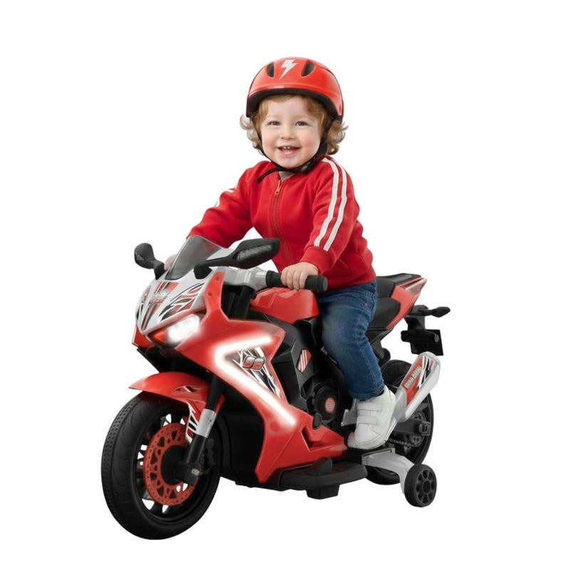 Kid Trax 6V Glow Electric Toddler Kids Motorcycle Toddler Bike IndoorOutdoor Toys Durable LED Headlights and Body Light Realistc Sounds Kids Ride On Toys Max Weight 65lbs Ages 3 RED - Image 3