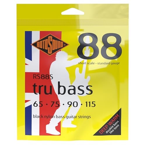 Rotosound RS88S Black Nylon Flatwound Short Bass Guitar Strings (65 75 90 115) - Image 2