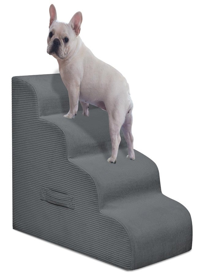 Mesa Lemon Dog Stairs for Small Dogs and Cats, 20" H 4 Steps Dog Ramp for High Beds, Couch, Sofa, Waterproof Pet Stairs with Removable Washable Cover, Non-Slip Sturdy Pet Steps - Image 1