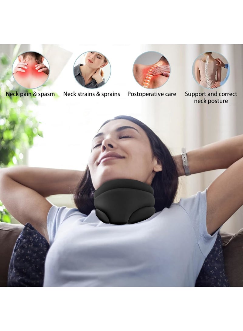 Zikra Cervicorrect Neck Brace, Neck Braces for Neck Pain and Support, Anti Snore, Cervical Collar Neck Brace for Sleeping Soft Foam, Neck Support Keep Vertebrae Stable Relief Neck Pain, Black - Image 5