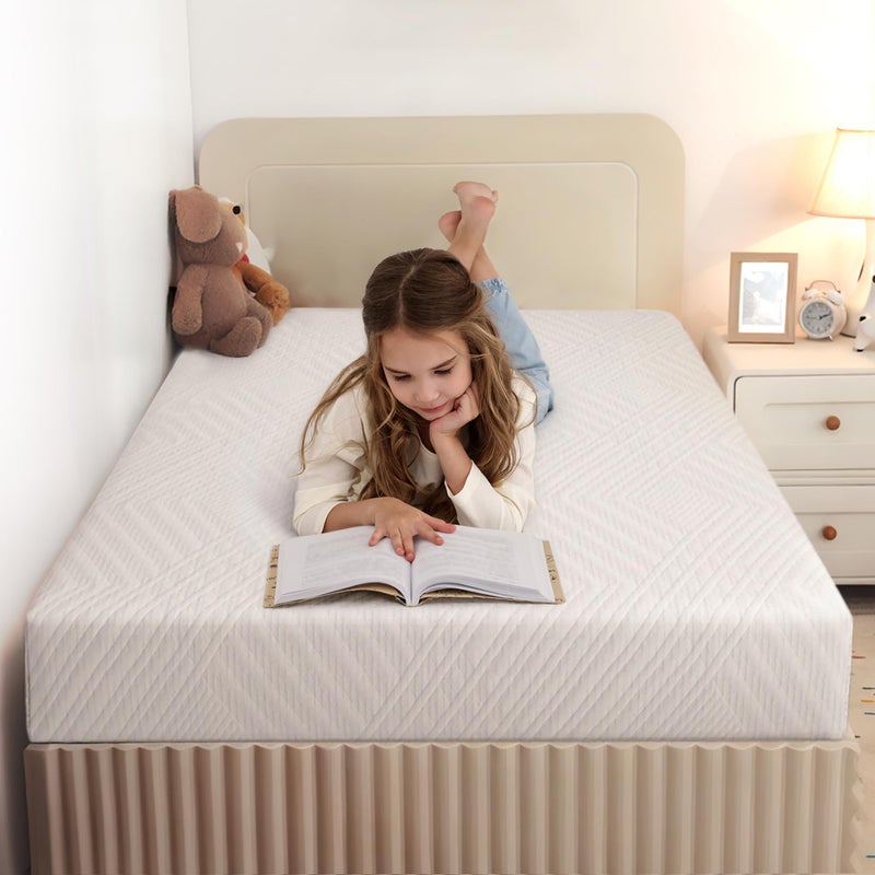 MLILY Twin Mattress in a Box, 6 inch Mattresses for Kids Bed Single Size Daybed Individual Bunk, Memory Foam Medium Firm - Image 1