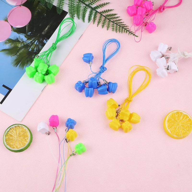 Haomian 200Piece Tooth Saver Necklaces Tooth Necklace Little Box for Lost Teeth Milk Teeth Storage Cases for Children Tooth Fairy Bag School Classroom Party Supply - Image 2
