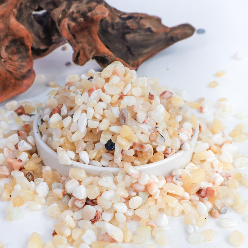 2.4lb Aquarium Gravel for Plants,1/5 Inch Natural Decorative River Rocks for Succulent and Cactus Landscaping, Natural Small Rocks for Fish Tanks, Vases & Terrariums