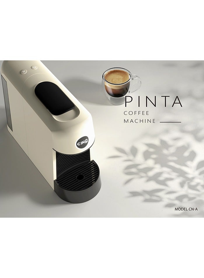CINO Pinta Compact Capsule Coffee Maker, Portable Design - White  - Image 3