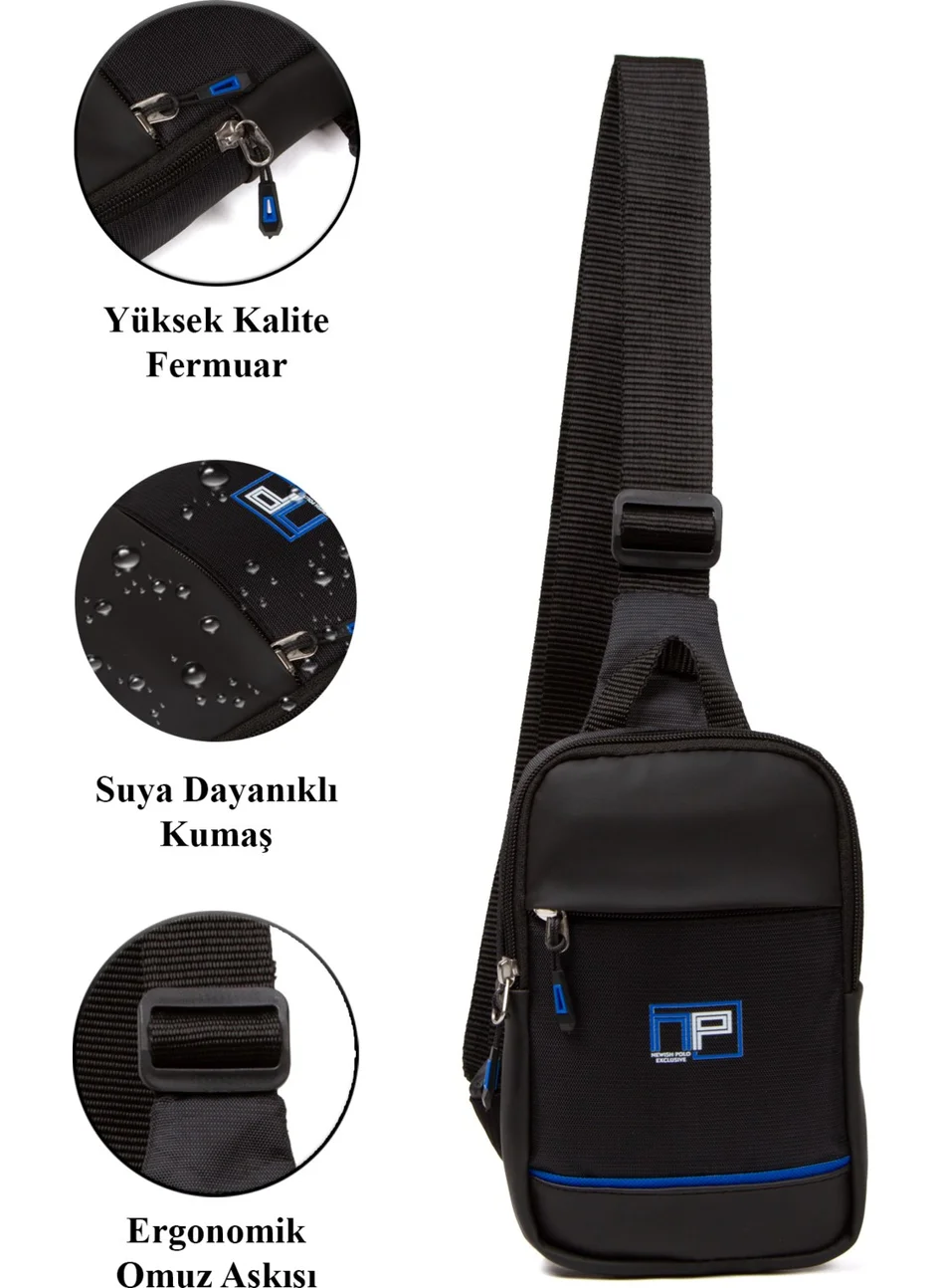 Avca Av A Dos Impertex Fabric Waist Cross Shoulder Bag with Phone Compartment Chest Travel Daily Bodybag