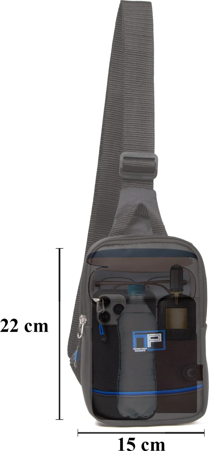 Avca Av A Dos Impertex Fabric Waist Cross Shoulder Bag with Phone Compartment Chest Travel Daily Bodybag