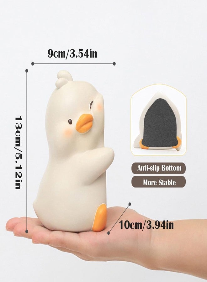 JARPSIRY Cute Hug Ducks Decorative Bookends, Unique Book Ends to Hold Books Creative Resin Book Holder Stopper for Home Office Desk Bookshelf Decoration - Image 2