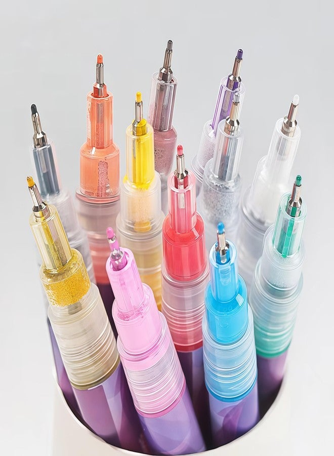 Talzpro 12 Colors Nail Art Pens Set, New Nail Art Markers for Gel Nails, DIY Nail Art Marker Drawing Painting Liner Pen, Nail Art Tools for Graffiti Dotting Drawing Painting Point Liner DIY - Image 3