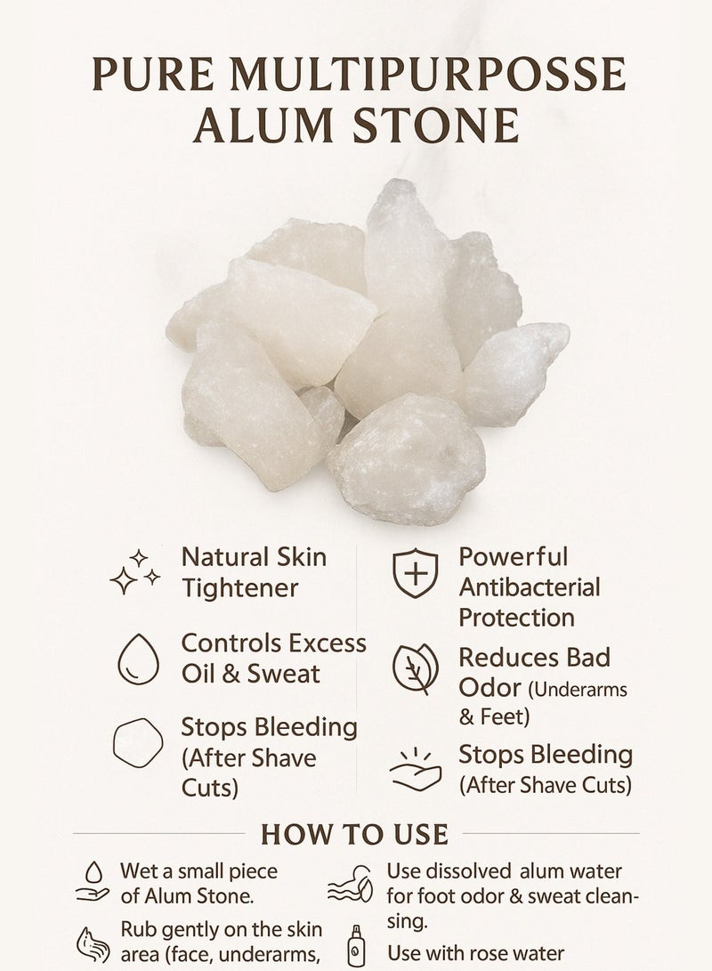 Zahr Alum Stone (Hajar Al Shab) 100% Pure Natural Crystal | Shabba, Phitkari, Tawas Rock | Premium Quality - Image 4