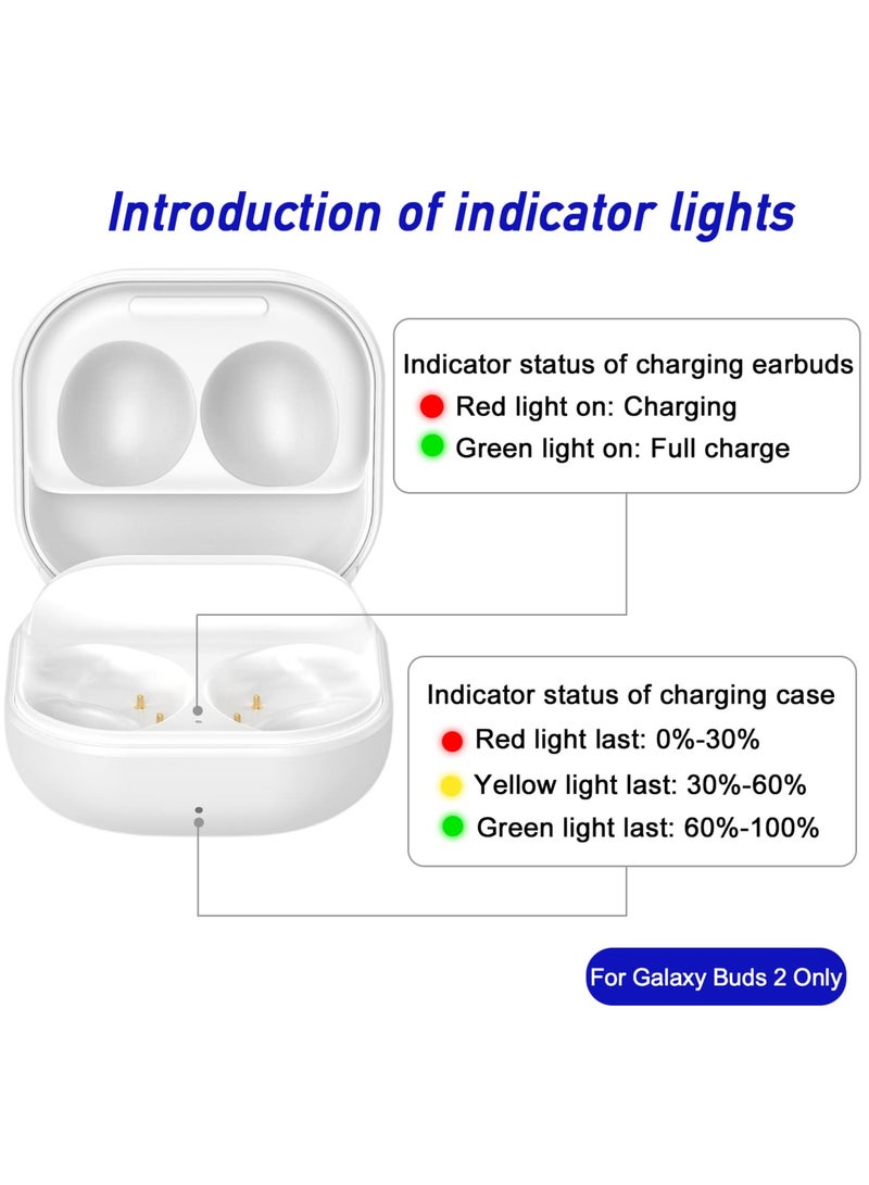 SYOSI Charging Case for Samsung Galaxy Buds 2 (SM-R177), Replacement Charger Dock Station, Supports Bluetooth Pairing, Charging for Galaxy Buds2 Bluetooth Earbuds, White  - Image 5