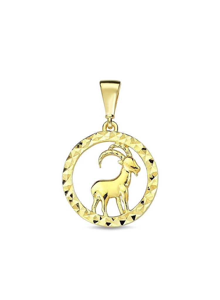 روبي آرت الذهب قلادة من الذهب الخالص عيار 18 قيراطًا للنساء من برج الجدي - 1.15 جرام - Image 1