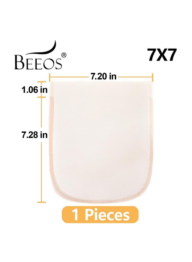 BEEOS 7X7 Skinlike Real Hd Lace For Wig Making 1 Pieces, 0.1Mm Ultra-Thin Swiss Lace Net Base For Making Lace Closure, Wig Accessories For Repairing Lace Wig Cap - Image 2