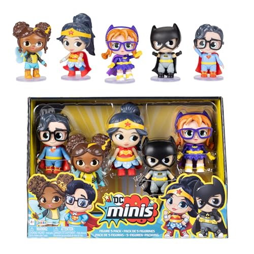 DC Comics DC Super Hero Girls 3 Mini Dolls Hero Multipack Includes Wonder Woman Superman Bumblebee Batgirl and Batman - Image 1
