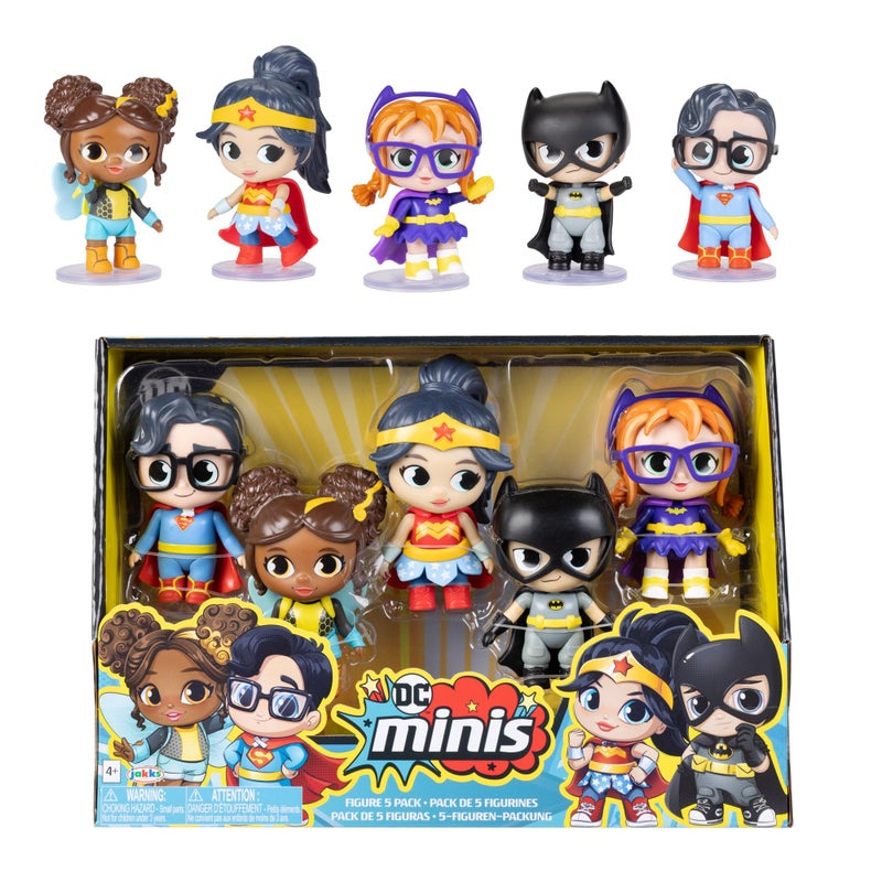 DC Comics DC Super Hero Girls 3 Mini Dolls Hero Multipack Includes Wonder Woman Superman Bumblebee Batgirl and Batman - Image 3