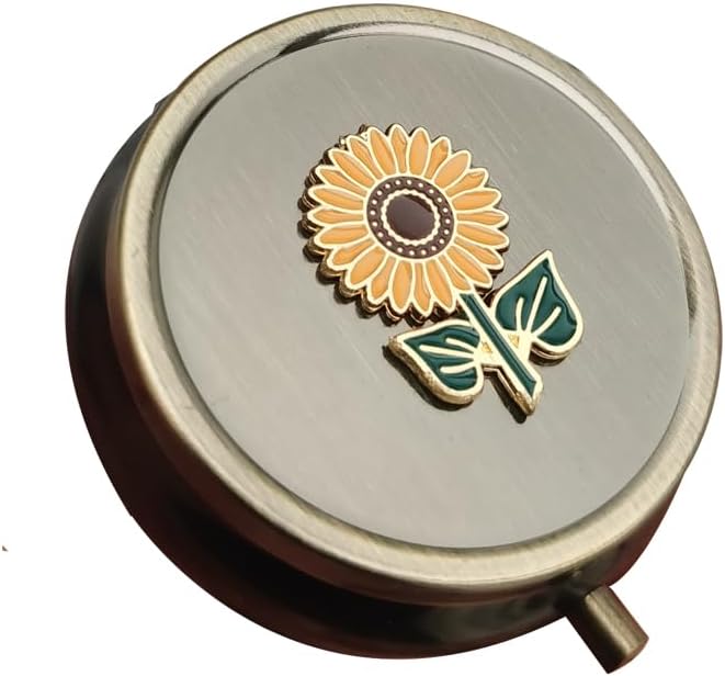 Sunflower Pill Box Organizer for Women