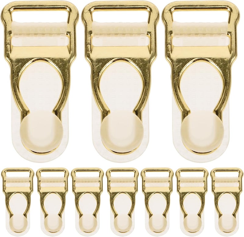 10pcs Gold Adjustable Sock Buckle Garter Strap Clips Non-slip Suspension Clips for Women’s Hosiery DIY Sewing Accessories - Image 1