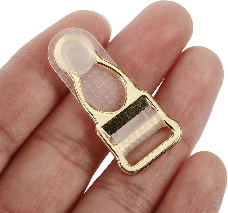 10pcs Gold Adjustable Sock Buckle Garter Strap Clips Non-slip Suspension Clips for Women’s Hosiery DIY Sewing Accessories - Image 4