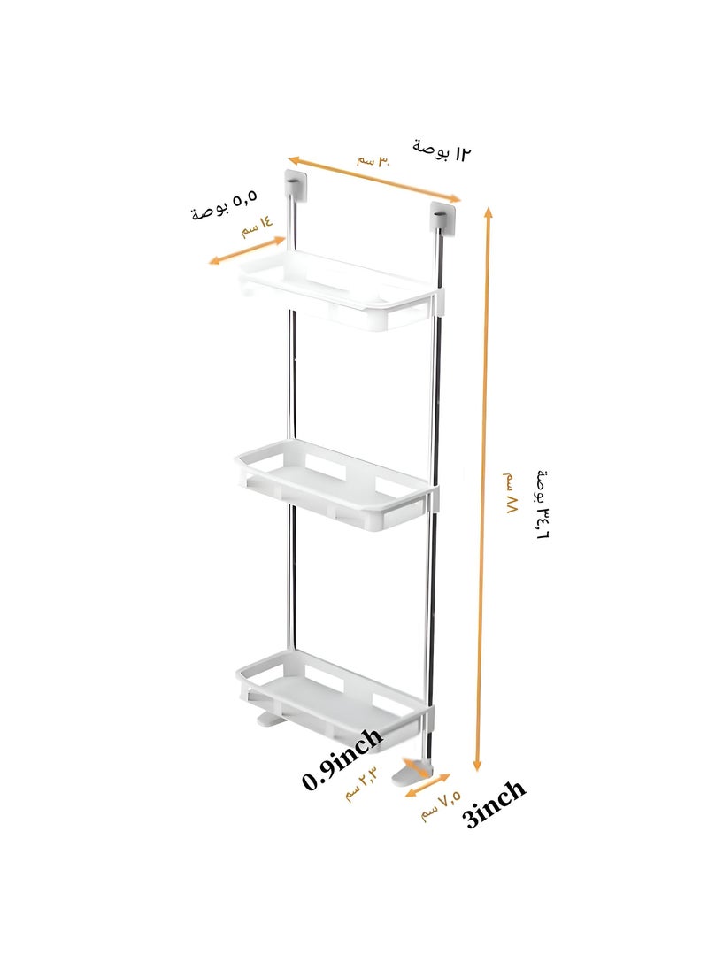 Generic - Storage Organizer - Over-The-Toilet Solution For Maximizing Space And Sorting Bathroom Essentials Without Drilling, Perfect Shelves For Small Bathrooms With Adhesive, Multi-Colored - Image 1