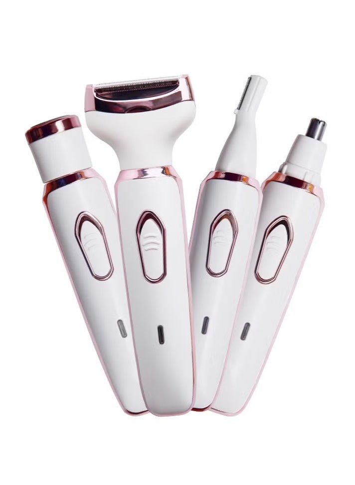 Hikma Beauty Electric Razor for Women, 4-in-1 Women's Body Hair Removal,  Eyebrow Face Underarm, Portable Ladies Shaver, Epilator, USB Rechargeable - Image 2