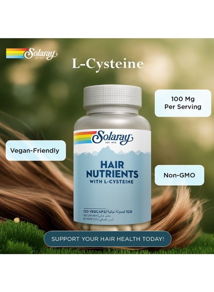 Solaray Hair Nutrients With L-Cysteine - 120 Capsules - Image 4