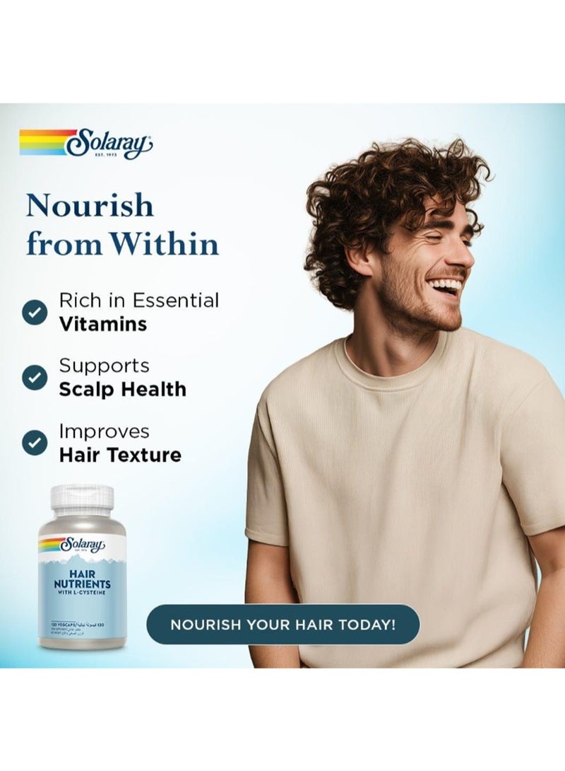 Solaray Hair Nutrients With L-Cysteine - 120 Capsules - Image 5