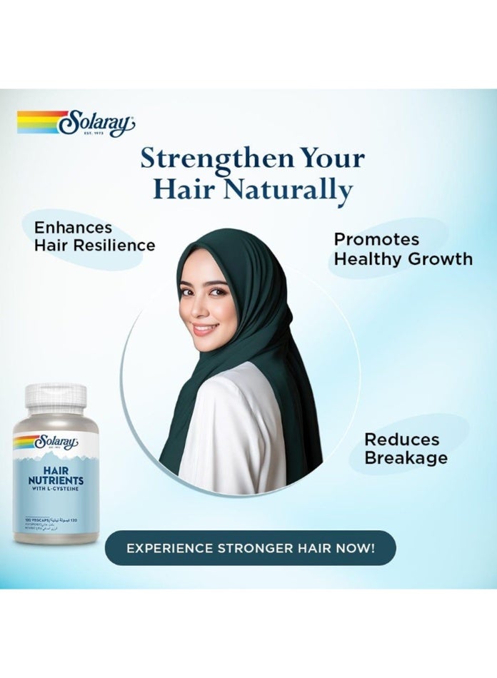 Solaray Hair Nutrients With L-Cysteine - 120 Capsules - Image 3
