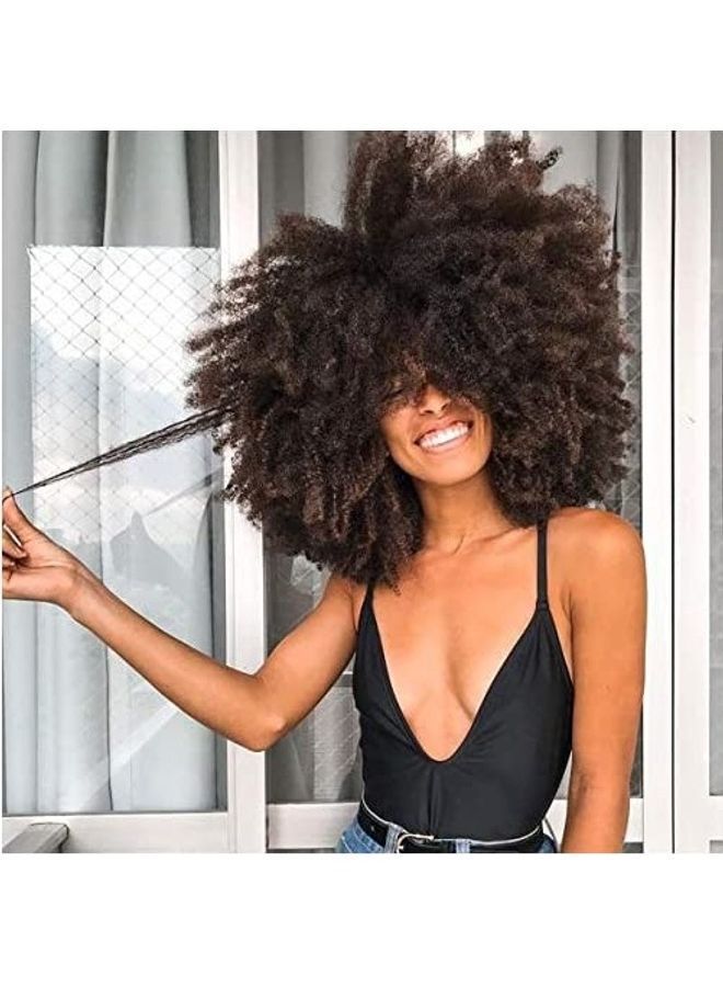 NIBEMINENT Short Curly Wig Black 10inch