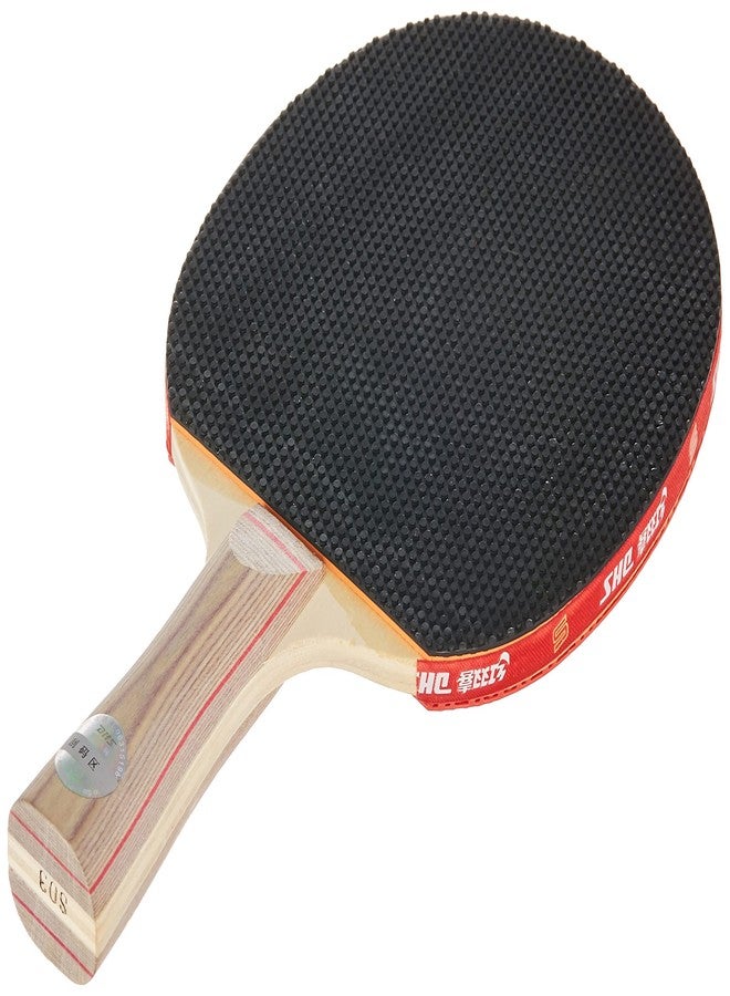 دي إتش أس مضرب تنس الطاولة S-S03P DHS مع كرة تنس الطاولة DHS 40MM 3 نجوم برتقالية (علبة من 48 قطعة) - Image 4