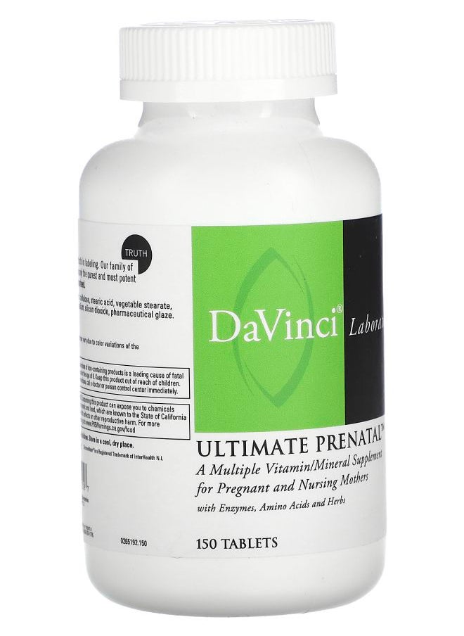 DaVinci Laboratories Ultimate Prenatal 150 Tablets  - Image 2