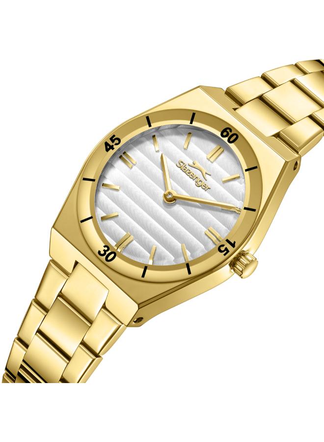 سلازنجر ساعة يد نسائية معدنية بعقارب - Image 5