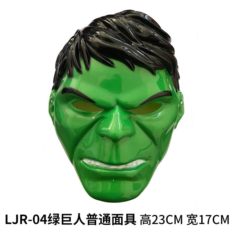 Adult Child Hulk Costume Avengers 4 Mask Cape Gloves Mask Dress Up Prom Costume Hulk Common Mask 