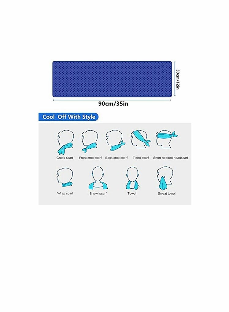 Cooling Towel 6 Packs (35×12) - Cold Workout Towels Cool Neck Warp Sweat Rags for Sports, Fitness, Gym, Yoga, Running, Travel, Camping (6 Colors)  - Image 5