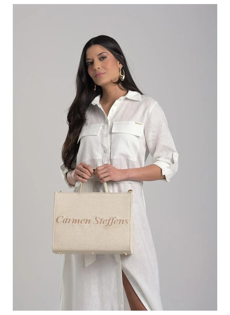 Carmen Steffens  Hazelnut Embroidered Tote Bag Carmen Steffens for Women | Best Price UAE