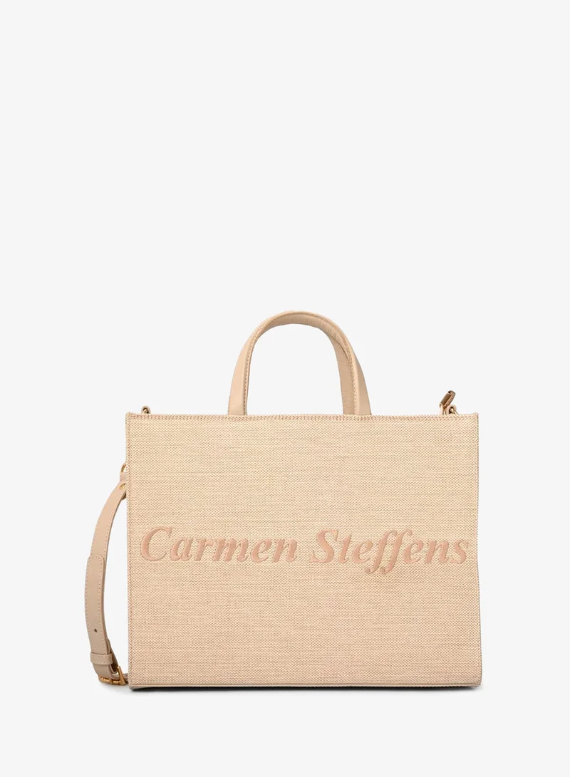 Carmen Steffens  Hazelnut Embroidered Tote Bag Carmen Steffens for Women | Best Price UAE