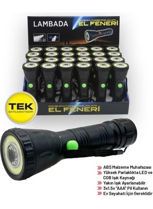 Temiz Pazar Clean Market LED Flashlight 3 Watt 2 Modes  - Image 2