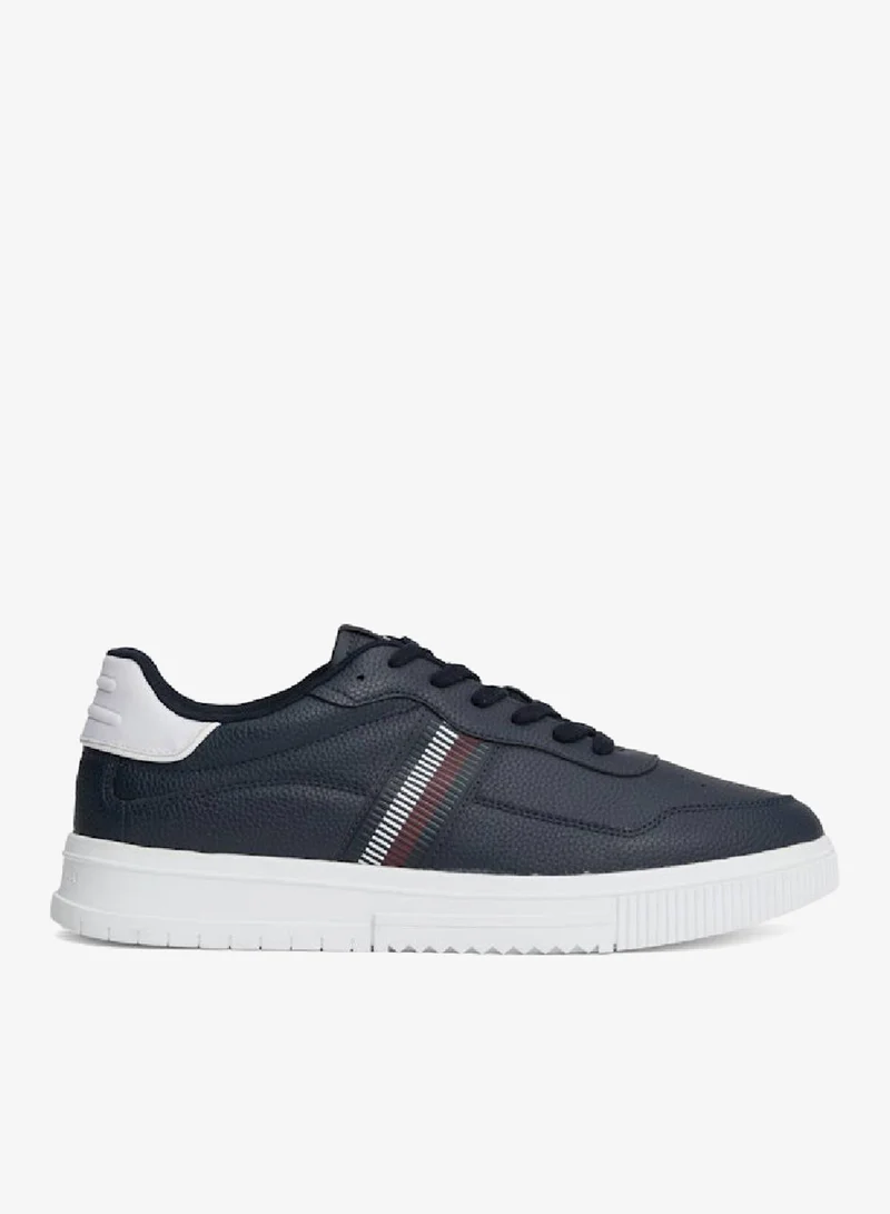 TOMMY HILFIGER Signature Tape Textured Leather Sneakers