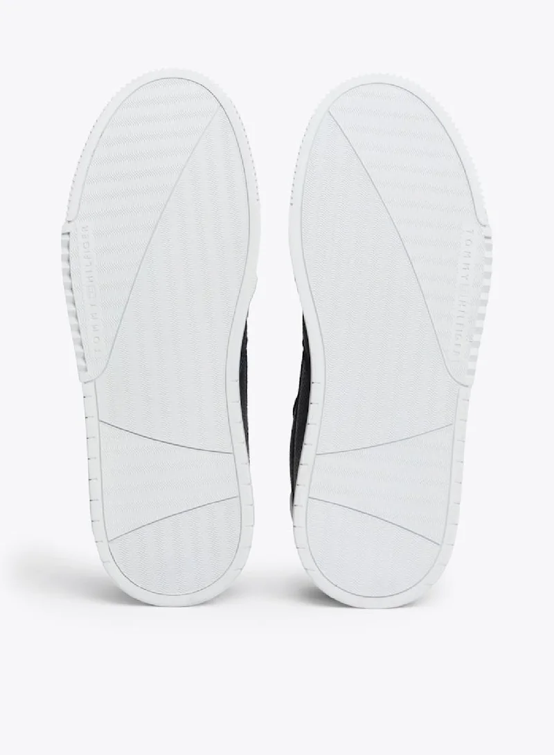 TOMMY HILFIGER Signature Tape Textured Leather Sneakers
