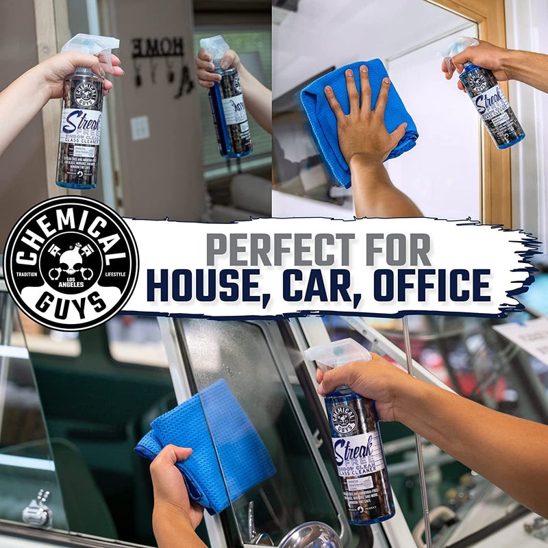 Chemical Guys Glass Cleaner Streak Free Window Spray - Works on Glass, Mirrors, Screens - Ammonia-Free, Safe on Tinted Windows, Car Windshield Cleaner for Trucks, SUVs, Home - 16 oz (Pack of 2) - Image 5