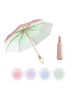 Travel Umbrella for Purse with Case Compact UV Umbrella Protection Folding Lightweight Portable Parasol Umbrella for Men and Women Umbrellas for Rain Windproof Strong for Wind and Rain Sun