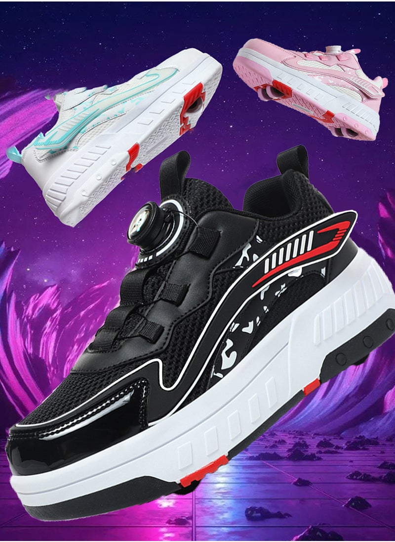 MaBaby Kids Roller Skate Shoes Fashion With Four Wheels Sport Sneaker Outdoor for Kids For Boys Girls  - Image 2