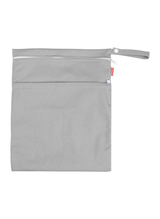 Damero حقيبة مبللة وجافة 3 قطع لحفاضات القماش منظم حقيبة للرعاية النهارية رمادي - Image 3