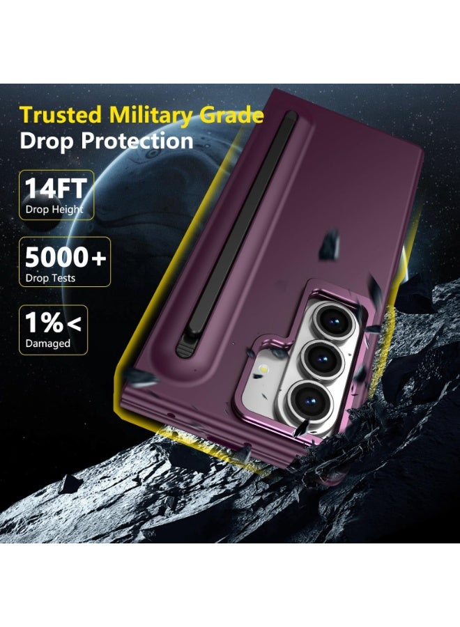 عام for Samsung Galaxy Z Fold 7 Case with Camera Stand, Case with Screen Protector Folding Series Protective Cover W/Regular Stylus Case Cover - Image 2