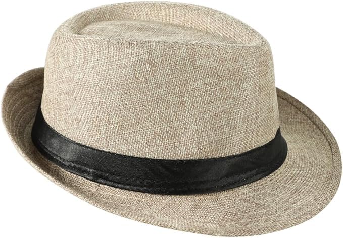 CLOTHERA Fashion Straw Fedora/Trilby Summer Jute Hat For Men Beige, Free Size - Image 2